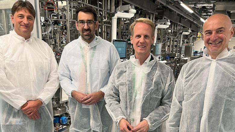 (v.l.n.r.): Dr. Veit Bergendahl, Wolfgang Dahler MdB, Dr. Matthias Hiller MdB, Thomas Reith